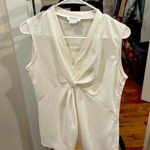 Cream Twist Short Sleeve Maternity Blouse
